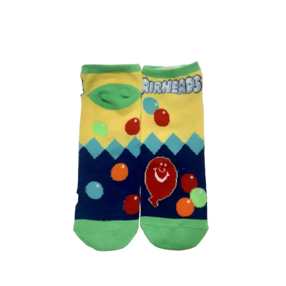 Airheads Candy Food Novelty 6-pair Mens Adult Size 6-12 Low Cut Socks NWOT